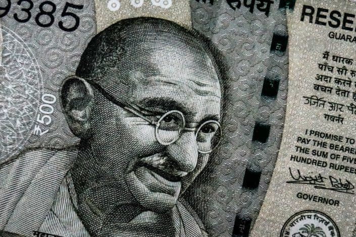 mahatma gandhi in a money