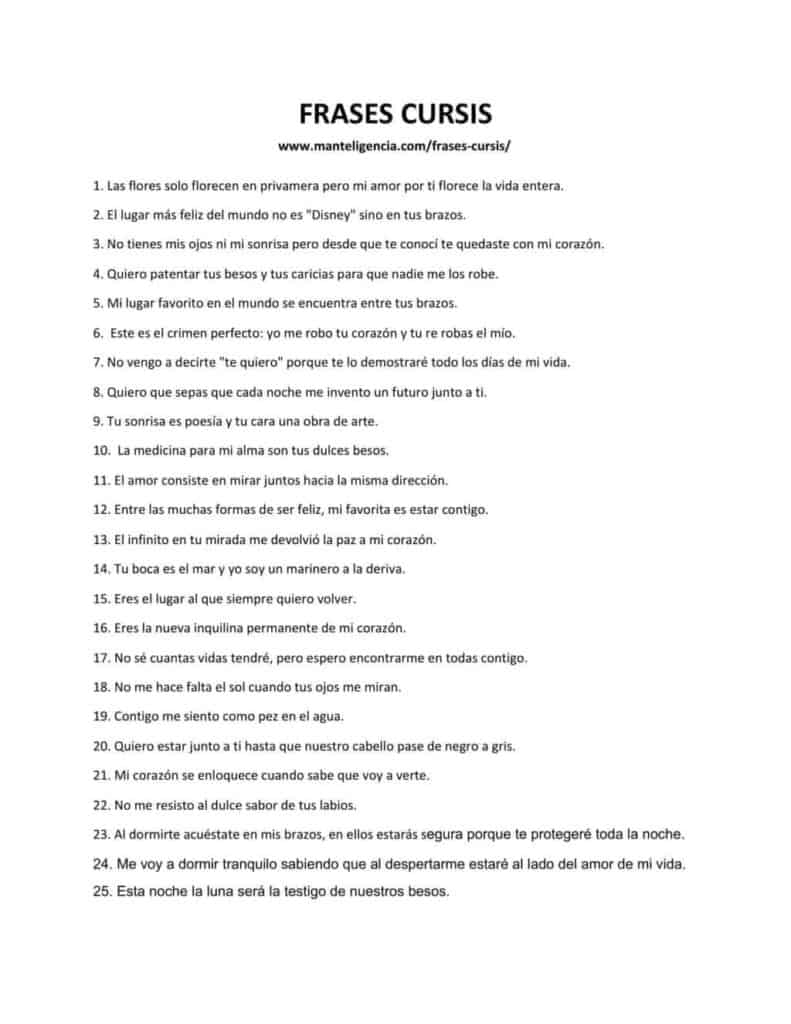 Los 25 Mejores Frases Cursis De Amor - Hazla reír.
